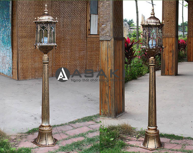 đèn trụ cổng nhôm thiết kế độc đáo ROL424-1